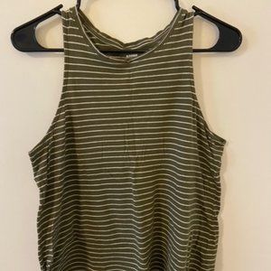 Women's Old Navy green and white striped tank top size S